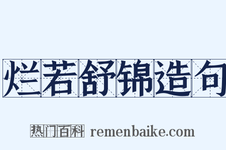 烂若舒锦造句是什么意思的图片